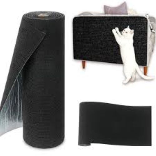 Rascador adhesivo para gatos protector de sofá | Negro 30 × 100 cm
