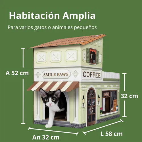 Casa rascador para gatos | Coffee Shop Verde